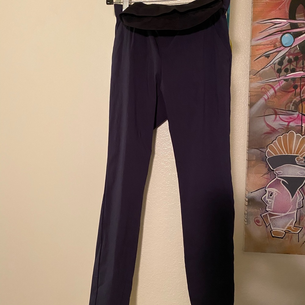 Motherhood Bounceback navy blue dress pants.